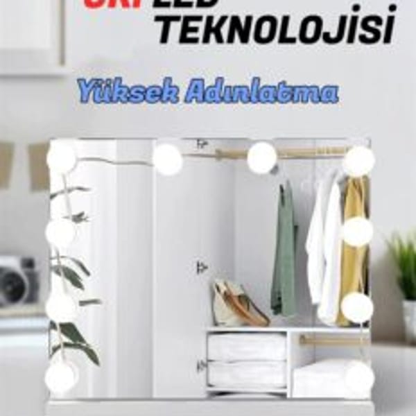 Powermaster Pm-14326 Usb 4'Lü Led Ayna Üstü Makyaj Aydinlatma Işiği