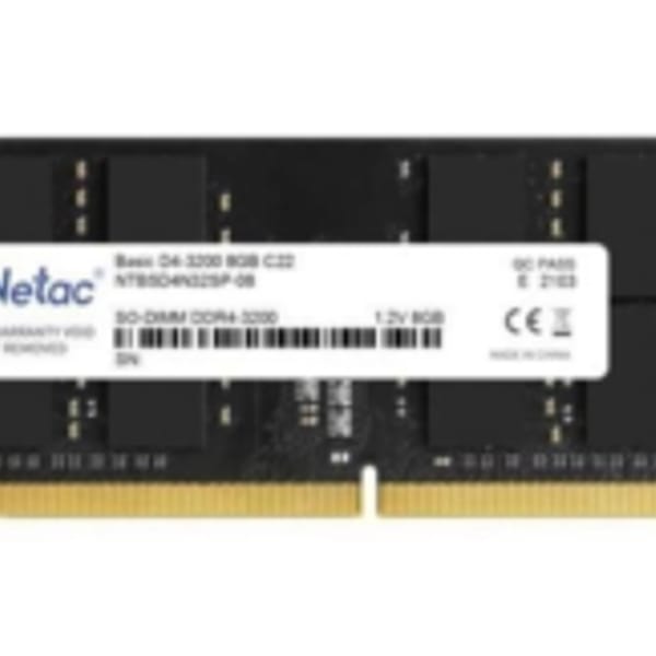Bellek Netac Basic 8Gb 3200Mhz Ddr4 Ntbsd4N32Sp-08 Notebook