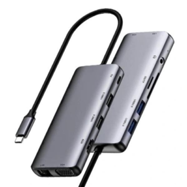 Netac Wf15 11-In-1 Nt08Wf15-30Gr Hdmi 4K/30Hz,2Xusb3.0,Usb2.0,Vga,1 Rj