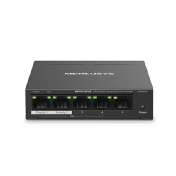 Switch Mercusys Ms105Gp 5 Port Gigabit 4 Port Poe