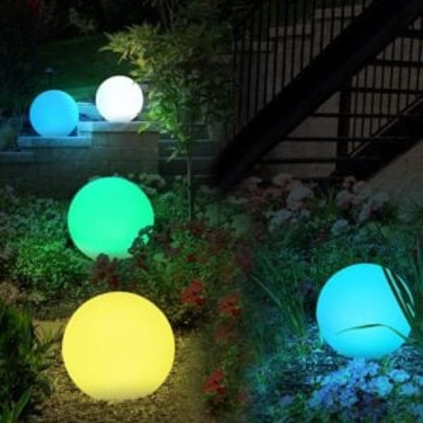 Algam Lighting S-20 LED Dekoratif Küre Lamba 20cm Şarjlı Bahçe Aydınlatma