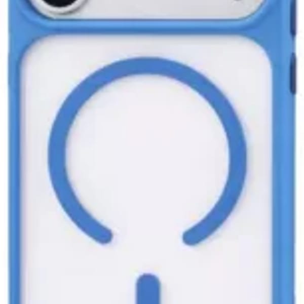 Sunix Vera Kapak iPhone 17 Pro Max Şeffaf Mavi Magsafe Kılf