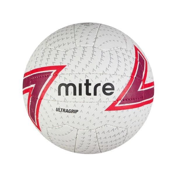 Top Netbol Ultragrip 18 Panel Beden:4 Beyaz/Kırmızı/Siyah