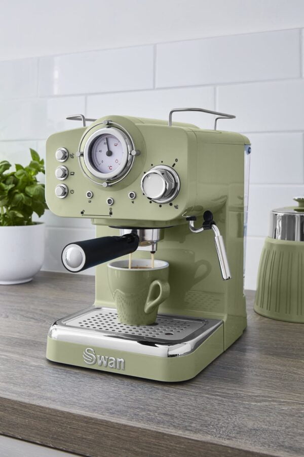 Swan Retro Espresso Makinasi Sk22110Gn Yesil