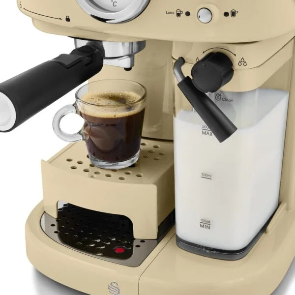 Swan Retro Tek Dokunus Espresso Makinesi Sk22150Cn Krem 5