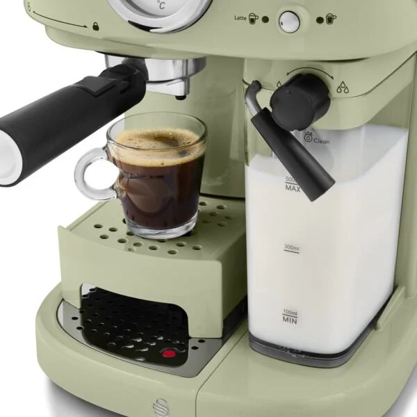 Swan Retro Tek Dokunus Espresso Makinesi Sk22150Gn Yesil 4