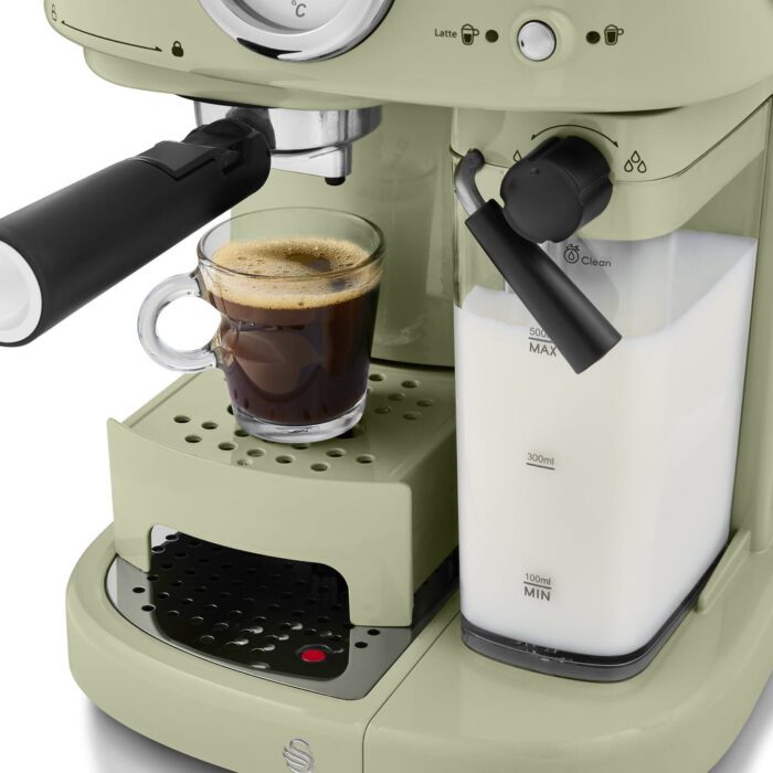 Swan Retro Tek Dokunus Espresso Makinesi SK22150GN Yesil 4 -
