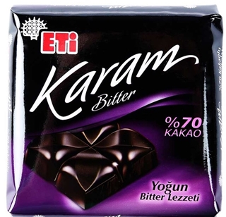 Eti Karam p Kakaolu Bitter Çikolata 60 Gr