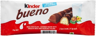 Kinder Bueno Çikolatalı Kaplamalı Bar 2 X 30 Gr