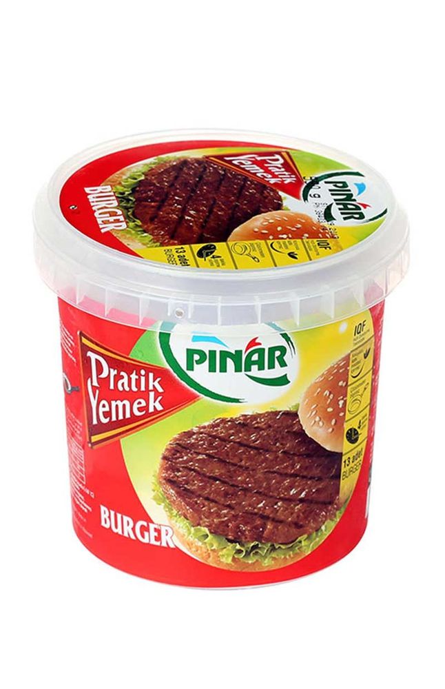 Pınar Pratik Yemek Hazırlanmış Kırmızı Et Karışımı Dana Burger 13 Adet 590 gr