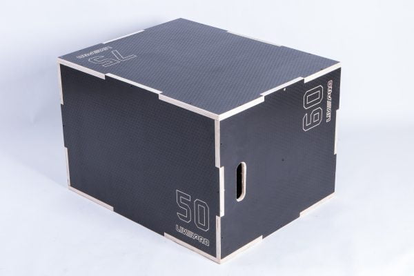 3-IN-1 WOOD PLYOBOX 50x60x75m， thick:1.8cm Black