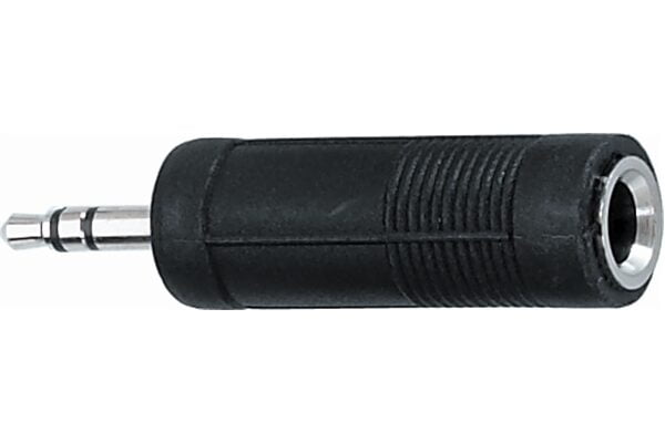 AD16 Adaptor - Stereo 3.5mm jack plug to stereo 6.3mm jack socket