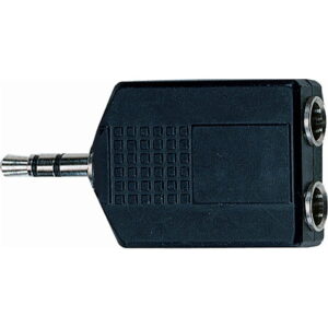 AD266 Adaptor - Stereo 3.5mm jack plug to 2 stereo 6.3mm jack sockets