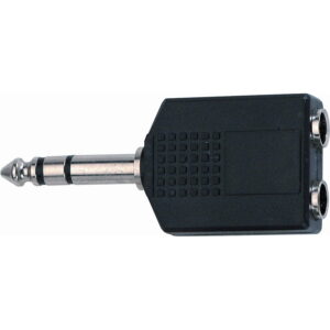 AD76 Adaptor - Stereo 6.3mm jack plug to 2 stereo 6.3mm jack sockets