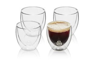 Swan 4'Lü Çift Camlı Espresso Shot Bardak Takımı