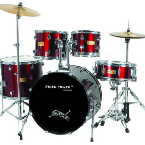 TIGER POWER DRUM SET - 5 DRUMS + 2 CYMBALS & THRONE