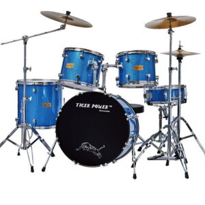 TIGER POWER DRUM SET - 5 DRUMS + 3 CYMBALS & THRONE