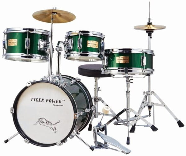 Tiger Power Junior Drum Set - 4 Drums + 2 Cymbals &Amp;Amp; Throne