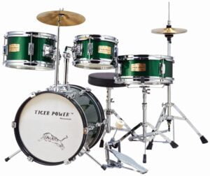 Tiger Power Junior Drum Set - 4 Drums + 2 Cymbals &Amp; Throne