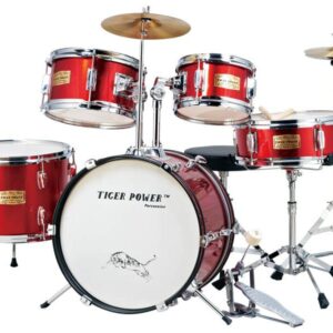 TIGER POWER JUNIOR DRUM SET - 5 DRUMS + 2 CYMBALS & THRONE