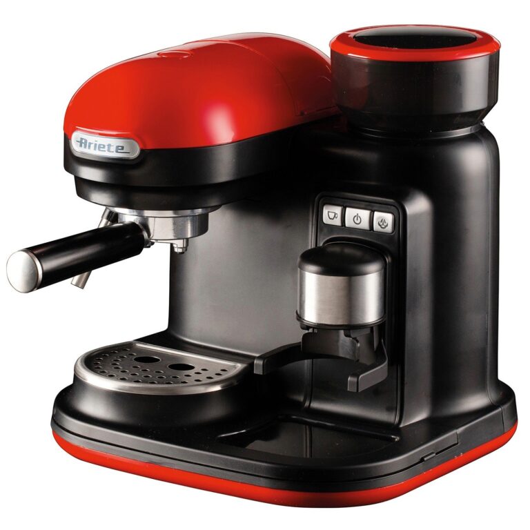 Ariete Moderna Espresso Makinesi. Entegre Kahve Öğütücülü. (Kırmızı)