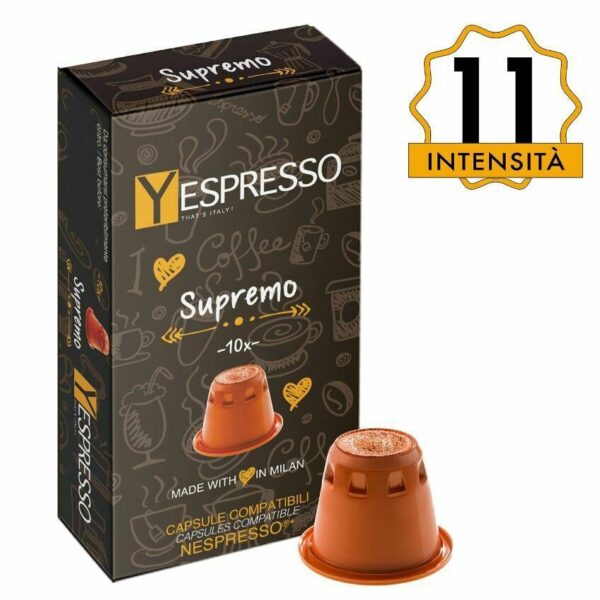 Nespresso Uyumlu Kapsül Kahve - Yespresso Supremo (Yoğunluk 11)