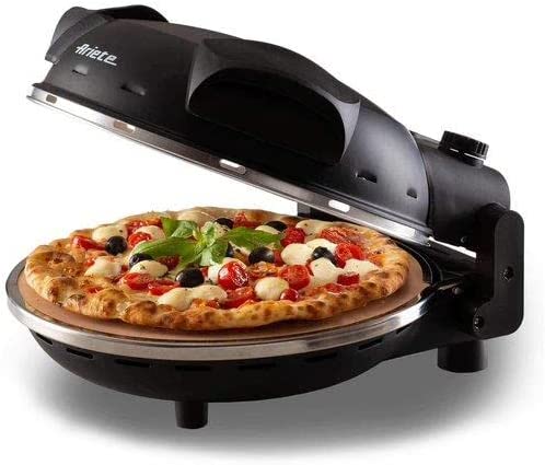 Ariete Pizza fırını. Pratik ve güçlü. Özel pizza taşlı. (Siyah renk)