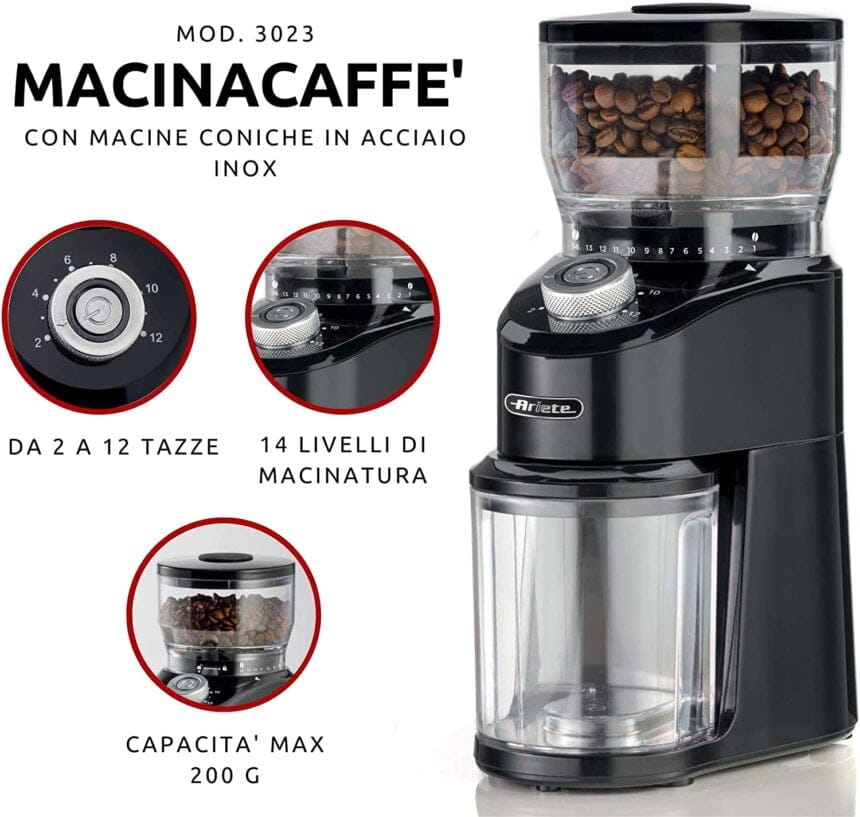 Ariete Kompakt Grinder Elektrikli Kahve Değirmeni (siyah)