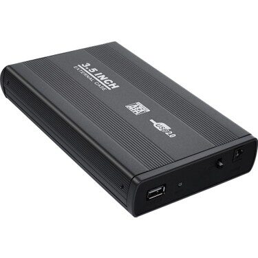 AKSESUAR EXTERNAL HDD KUTUSU 3.5" USB 2.0 SATA SIYAH