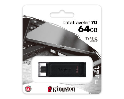 USB BELLEK KINGSTON 64GB USB-C 3.2 GEN1 DT70/64GB