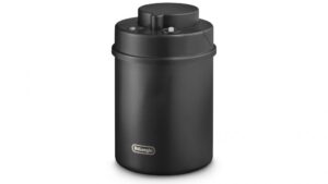 Delonghi - Vakumlu Kahve Kavanozu - 500 Gr Kapasiteli  (siyah çelik Gövde) (coffee Canister)