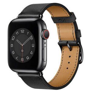 WIWU ATTELAGE LEATHER WATCH BANDS 42/44/45/49mm BLACK FOR APPLE