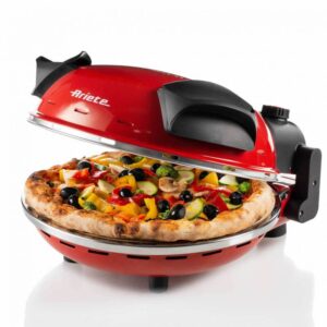 Ariete Pizza fırını. Pratik ve güçlü. Özel pizza taşlı. (Kırmızı Renk)