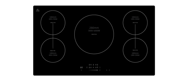 Evkaih905B Evvoli İndiksiyon Ocak Ankastre 90Cm