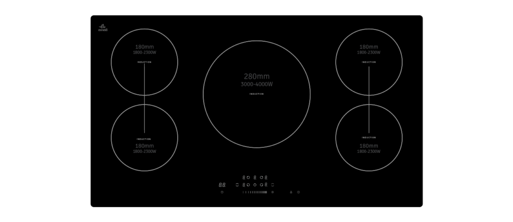 EVKAIH905B Evvoli İndiksiyon Ocak Ankastre 90cm