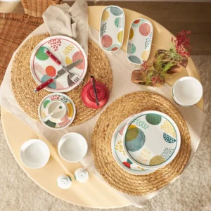 Color Mix Porselen 32 Parça 6 Kişilik Kahvaltı/Servis Takımı