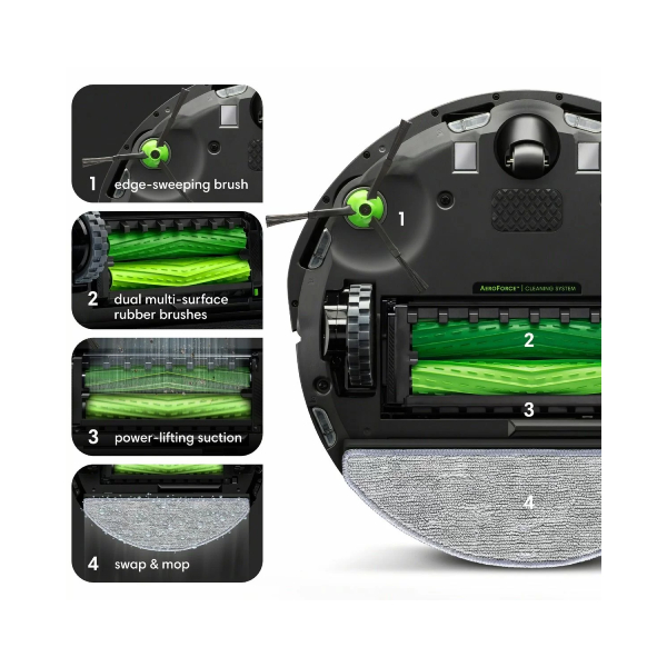 Irobot Roomba Combo I8+ Bagless Robotic Vacuum-Mop Cleaner - Kktc Online Alışveriş