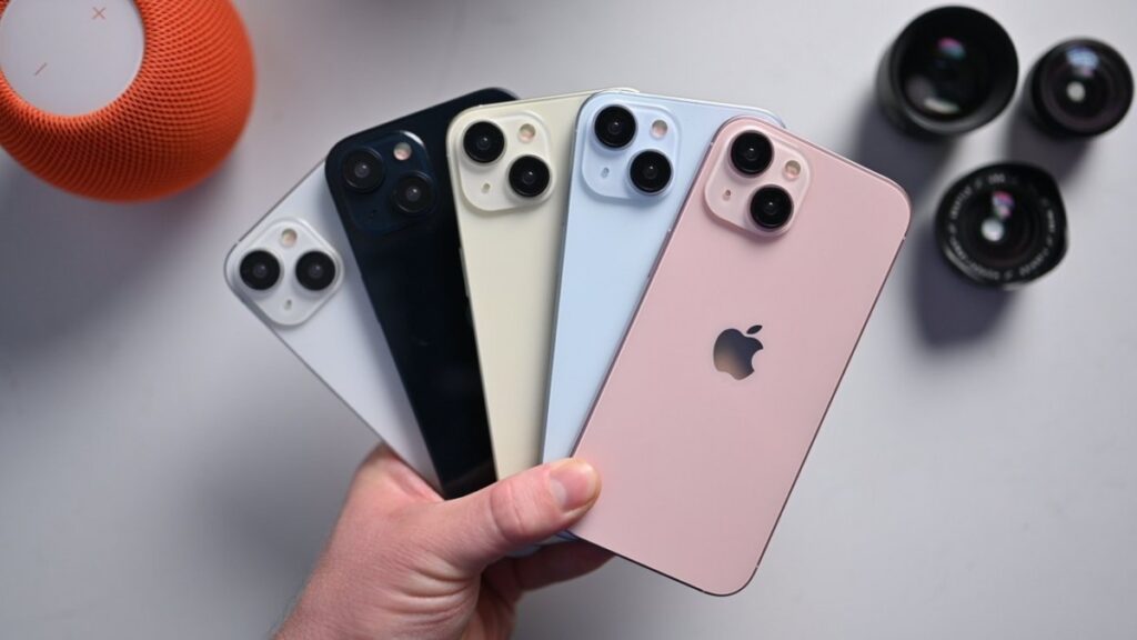 iPhone 15 colores large akıllı telefon