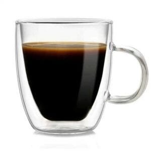 Kulplu Espresso Bardağı Çift Katman / Çift Cidarlı - 90 ml