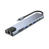 ADAPTOR 8in1 BYL-2017L USB-C TO HDMI+SD/TF+2SB3.0+USB/C+PD+LAN
