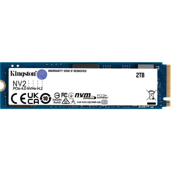 Ssd Kingston Nv2 2Tb Pci 4.0 Nvme Snv2S/2000G 3500 - 2800 Mb/S