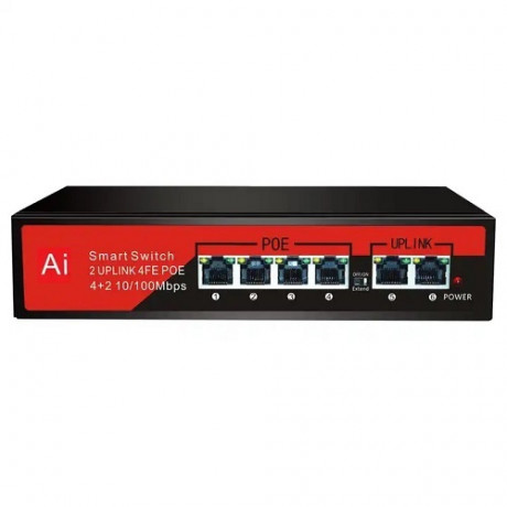 Switch Ezcool Ez-04Pse 4Xfe+2Xfe Poe (65Watt)