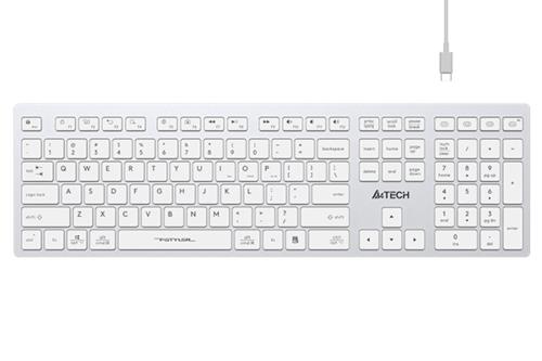 Klavye A4Tech Fbx50C Beyaz Bluetooth+2.4G Fn-Mm-Şarjlı Tr Layout