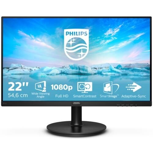 Monitor Philips 21.5&Quot; 221V8/00 Led 4Ms 75Hz Siyah