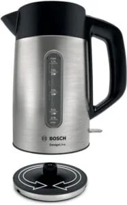 BOSCH TWK4P440 Kettle DesignLine 1.7lt Paslanmaz Siyah/Çelik