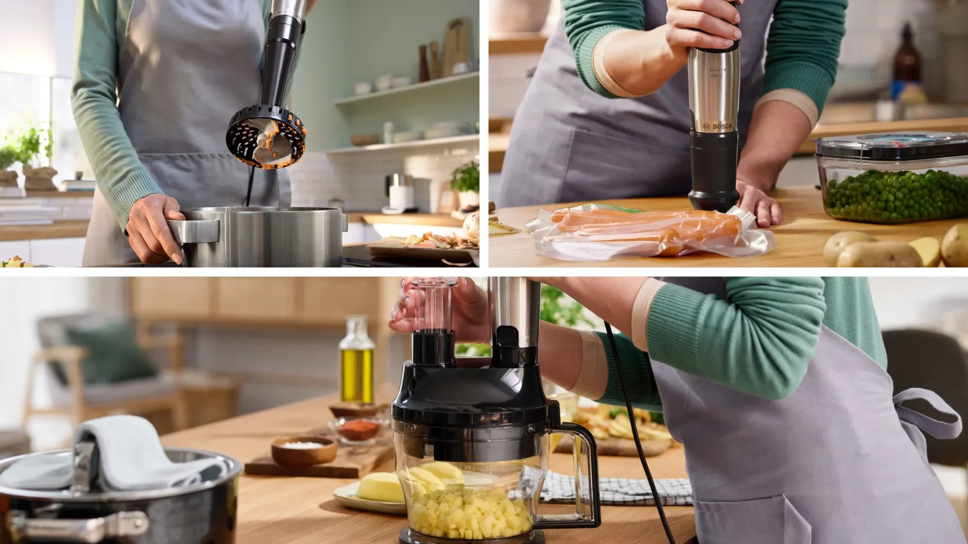 Bosch Seri 6 El Blenderi Ergomaster 1000 W Paslanmaz Çelik - Bosch