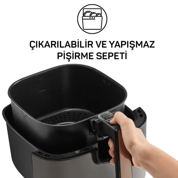 Ar2074 G Airtasty Xl Sicak Hava Fritozu Gumus Sicak Hava Fritozu Arzum Ar2074 G 4888 32 B Kktc - Online Alışveriş Bi Sipariş