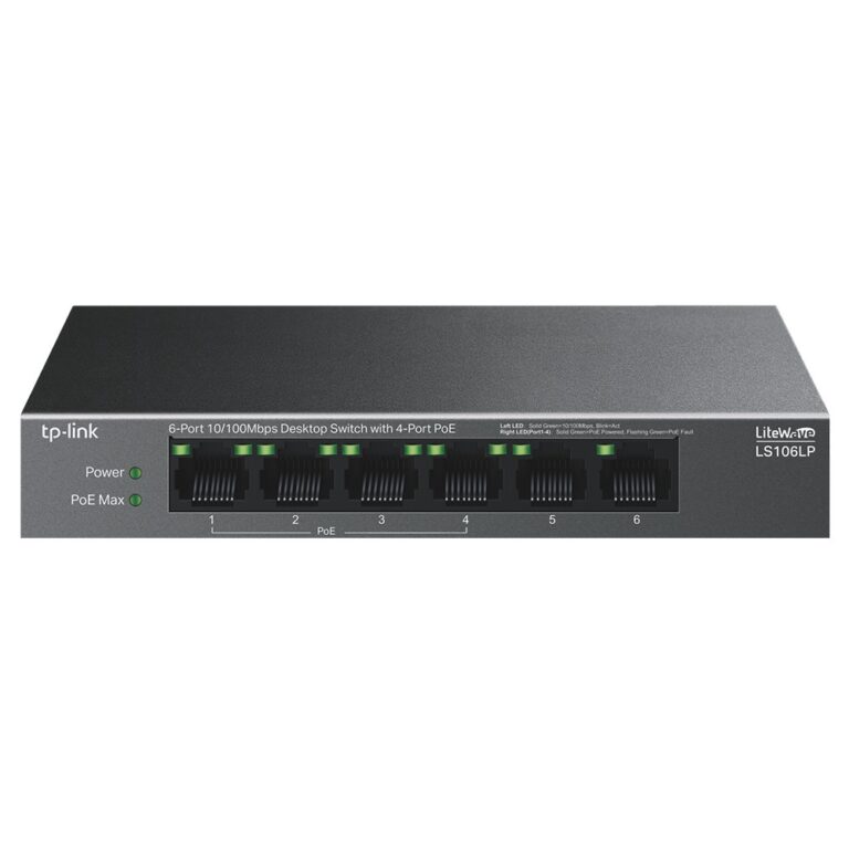 Switch Tp-Link Ls106Lp 6 Port 10/100 4 Port Poe 41W