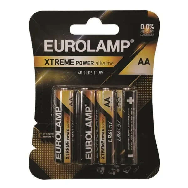 Alkalin Piller Eurolamp Extreme Aa 1.5V 4Parça-Αλκαλικές Μπαταρίες Eurolamp Extreme Aa 1.5V 4Parça-Xiaomi-Kktc