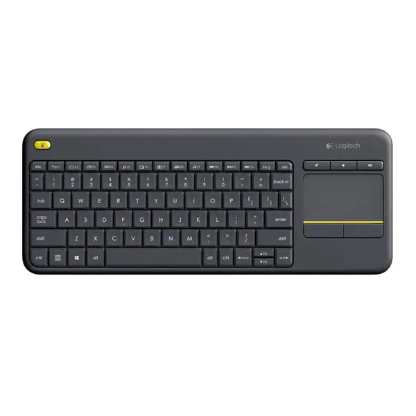 LOGITECH K400 Plus Kablosuz Dokunmatik Klavye UK, Siyah